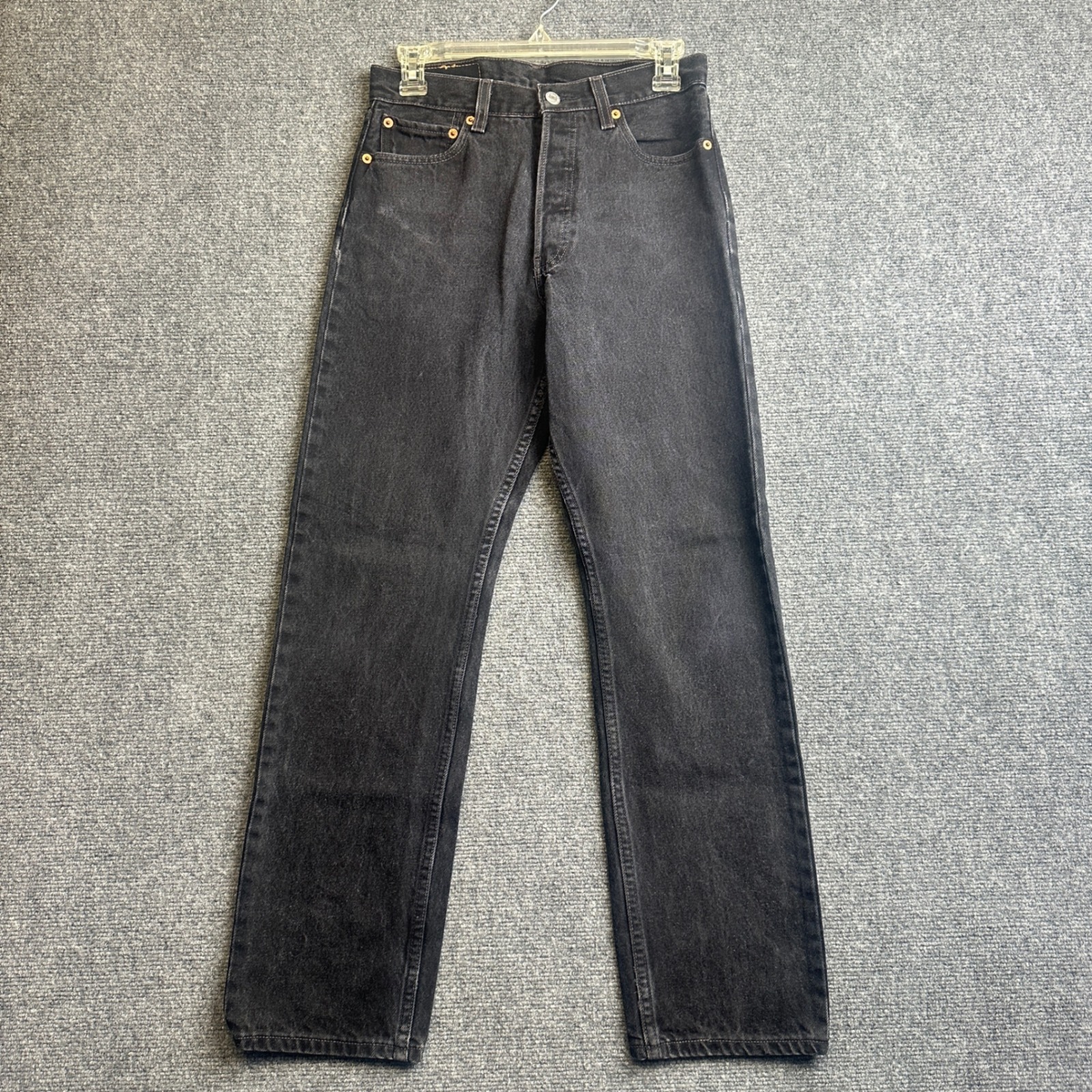 Vintage Levi's 501 Jeans Womens 29x30 Black Straight Leg Classic Denim 2000s 00s